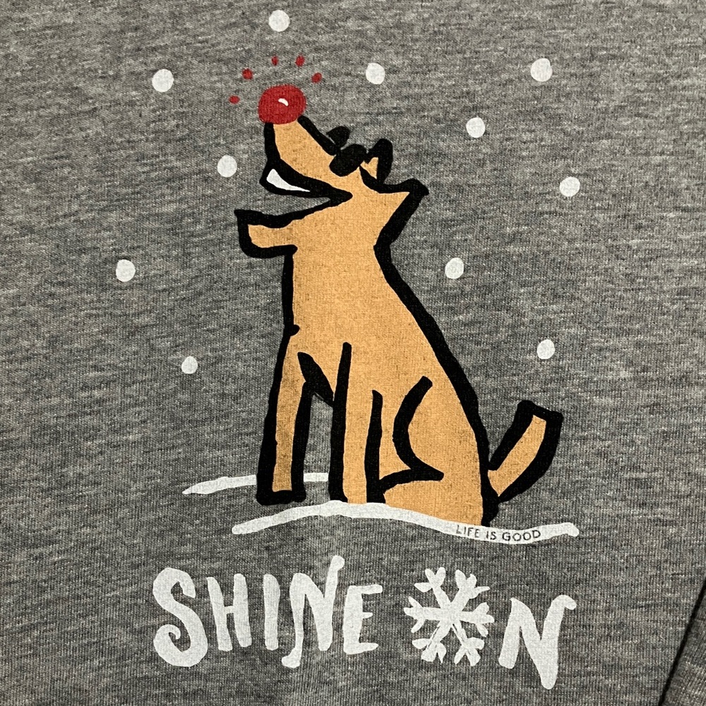 Life Is Good Women’s Gray 'Shine On' Long Sleeve Tee - Picture 3 of 4